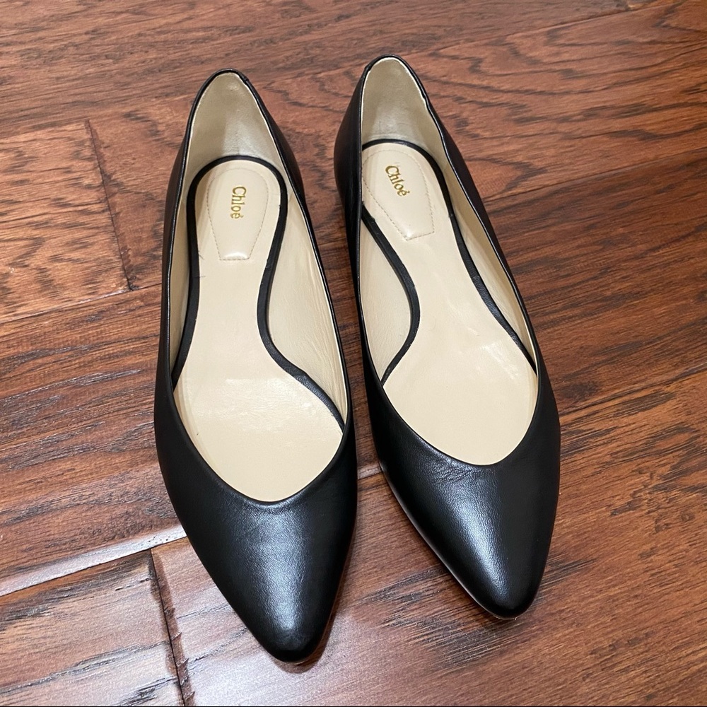 CHLOÉ Leather pointed flats - Picture 2 of 12